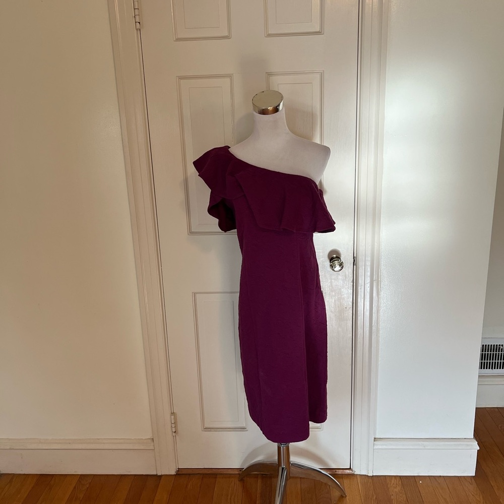 NWT Lilly Pulitzer Bordeaux One Shoulder Dress Amarena Cherry Sz 10 Knit